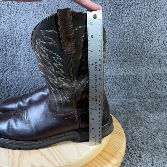 Ariat Groundbreaker Work Boots Mens Size 13 Extra Wide Brown Leather Western - Picture 5 of 9
